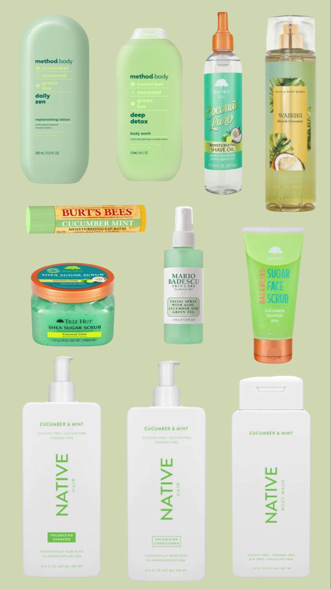 Cucumber Scent Combo, Cucumber Body Care, Green Skincare Products, How To Smell Like Green Tea, Cucumber Scented Shower Routine, How To Smell Like Eucalyptus, Fresh Scent Combos, How To Smell Like Cucumber, How To Smell Like Mint