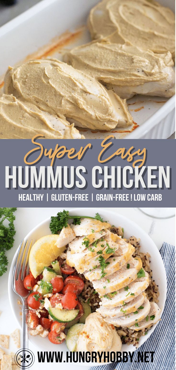 an image of the side dish with hummus chicken