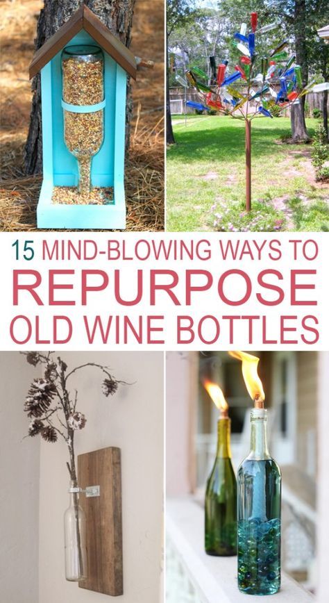 four different ways to repurpose old wine bottles