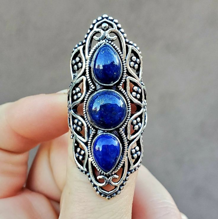 Brand New Handmade Lapis Lazuli Silver Statement Ring. Size 9 New To Poshmark? Use Referral Code Kimberlyn222 To Receive $10. Nickel Free Blue Metal Rings, Nickel-free Blue Metal Rings, Handmade Blue Metal Rings, Dainty Wedding Ring, Classic Wedding Rings, Rhinestone Ring, Statement Ring Silver, Citrine Ring, Ring Color