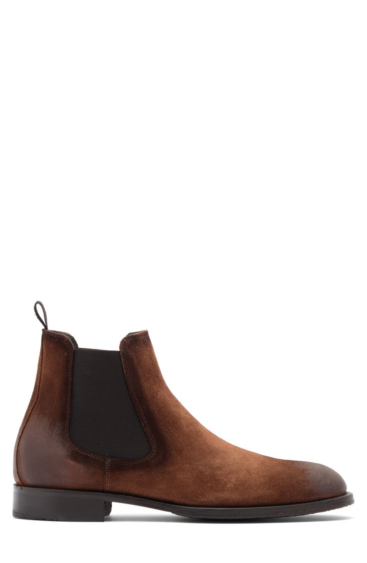 Clean lines and simple detailing streamline a chukka boot styled with traditional three-hole lacing and a cushioned, supportive footbed set on a rubber sole. Lace-up style Leather upper and lining/rubber sole Made in Italy Casual Brown Chelsea Boots With Snip Toe, Brown Plain Toe Chelsea Boots For Fall, Casual Brown Chelsea Boots With Stitched Sole, Brown Snip Toe Chelsea Boots For Winter, Brown Goodyear Welted Chukka Boots For Winter, Brown Chelsea Boots With Stitched Sole And Plain Toe, Classic High-top Brown Chelsea Boots, Brown Moc Toe Chelsea Boots For Winter, Classic Brown High-top Chelsea Boots