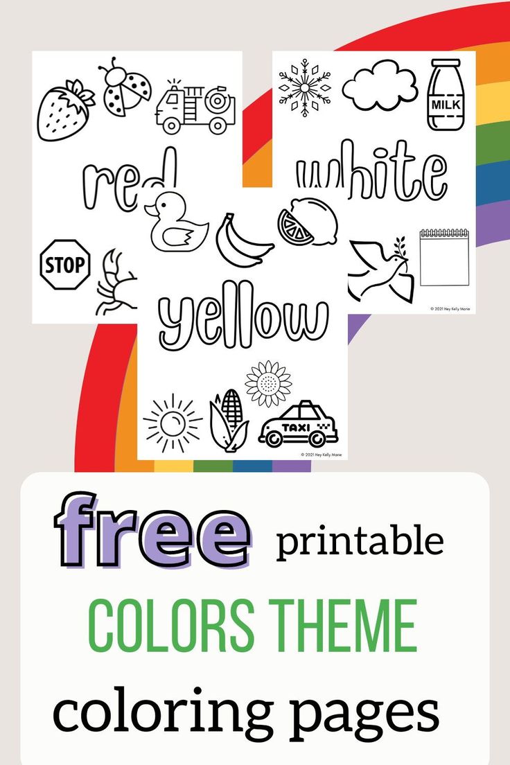 free printable coloring pages for kids with the words, colors and pictures on them