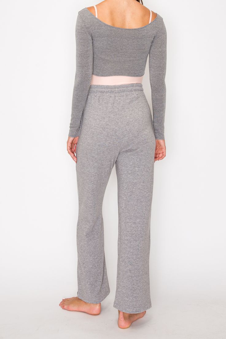 The perfect studio to street sweatpants. Made with premium angora fabric for the softest touch, these sweatpants are your new go-to for effortless comfort and timeless grace. Size One size Fabrication Angora, Acrylic, Rayon, Spandex Care Hand wash in cold water. Do not twist or wring. Roll in towel to remove excess moisture and reshape before drying. Lay flat to dry. Do not iron. Sporty Yoga Pants With Elastic Waistband For Relaxation, Athleisure Sweatpants With Straight Hem For Fall, Athleisure Pants For Lounging, Athleisure Pants With Comfort Waistband For Loungewear, Athleisure Sweatpants With Ribbed Waistband For Lounging, Athleisure Pants With Elastic Waistband For Lounging, Sporty Lounging Pants, Athleisure Yoga Pants With Elastic Waistband For Relaxation, Stretch Activewear For Loungewear With Straight Hem