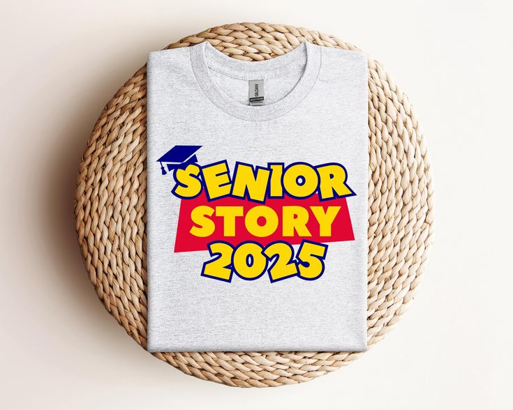 ✨ABOUT THIS ITEM: Get ready to embark on the ultimate senior season adventure with the Senior Story 2025 Shirt/Sweatshirt! Just like the beloved Toy Story movie, this fun and playful design will have you feeling like a kid again as you celebrate your final year of schooling.  Show your senior how much you care with this bold design that screams excitement. Whether you're a student, parent, or teacher, this shirt/sweatshirt is the perfect way to commemorate this special time in your life. Don't miss out on the chance to make memories that will last a lifetime with the Senior Story 2025 Shirt/Sweatshirt! ✨MATERIAL: Created on a 5.3 oz. 100% preshrunk cotton material Double-needle sleeve and bottom hems Taped neck and shoulders Classic fit ✨SHIPPING Please double check your shipping address b Senior Class Shirts, Senior Sweatshirts, Senior Season, Toy Story Movie, Class Shirt, Senior Shirts, Class Of 2025, Make Memories, Kissimmee