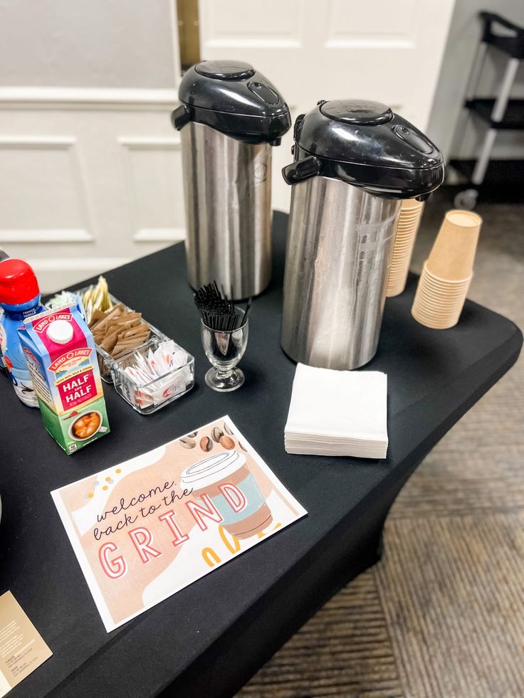 the table is set up with various items for making ice cream and other desserts