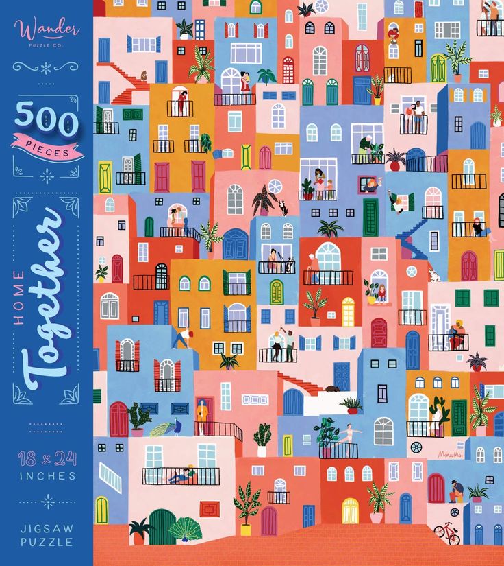 the 500 piece puzzle is designed to look like a city