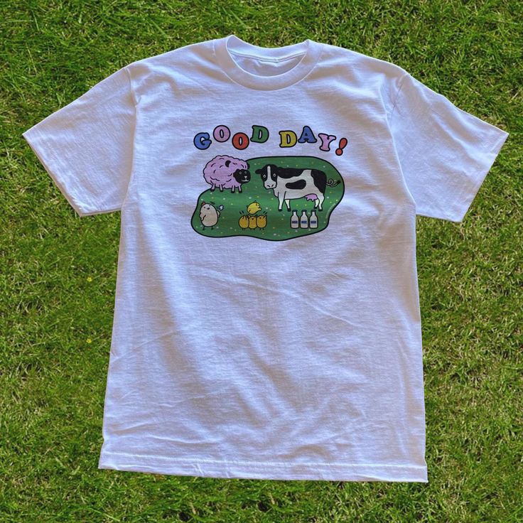 These farm shirt is perfect for those who love the colorful and wonderful kawaii clothing and kidcore clothing aesthetic. It's kawaii shirt and kidcore shirt for those who loves the farm life or those who just simply grew up playing farming simulation games. This Y2K Aesthetic T Shirt is a perfect gift for her, gift for him, gift for gamers or anyone in between as these shirts are unisex. Available in Sizes XS, S, M, L, XL, 2XL and 3XL. ✨ 100% ⭐️ PREMIUM ⭐️ Airlume combed and ringspun cotton  ✨ Kawaii Cotton T-shirt With Letter Print, Kawaii Cotton T-shirt For Streetwear, Cute Graphic Design T-shirt For Streetwear, Playful Cotton T-shirt For Streetwear, Cute Multicolor Graphic Print T-shirt, Cute Multicolor Graphic T-shirt, Kawaii Cotton T-shirt With Cartoon Print, Kawaii Crew Neck Shirt With Letter Print, Kawaii Cotton Shirt With Cartoon Print