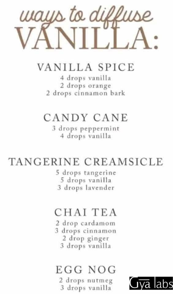 vanilla diffuser blends Essential Oil For Skin, Diffuser Essential Oils, Essential Oil Perfumes Recipes, Essential Oil Combinations, Vanilla Oil, Aromatherapy Essential Oils, Essential Oil Diffuser Blends Recipes, Oil For Skin, Young Living Essential Oils Recipes