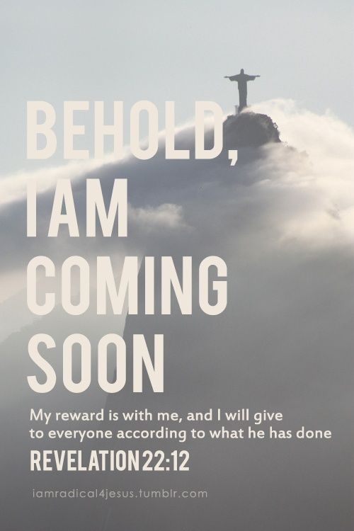 a poster with the statue of christ on top of a hill in clouds and words below it