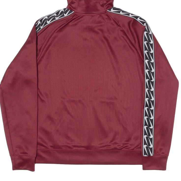 Item is in good used condition. >Size: S >Armpit To Armpit: 22" >Armpit To Cuff: 20" >Collar To Hem: 24" Red Track Jacket With Ribbed Cuffs For Sports, Urban Style Red Track Jacket For Streetwear, Red Track Jacket With Drawstring Hood For Streetwear, Red Drawstring Hood Track Jacket For Streetwear, Sporty Red Sweatshirt For Sports, Red Sportswear Sweatshirt For Streetwear, Red Sporty Track Jacket For Streetwear, Sporty Red Hoodie For Streetwear, Red Sporty Streetwear Hoodie