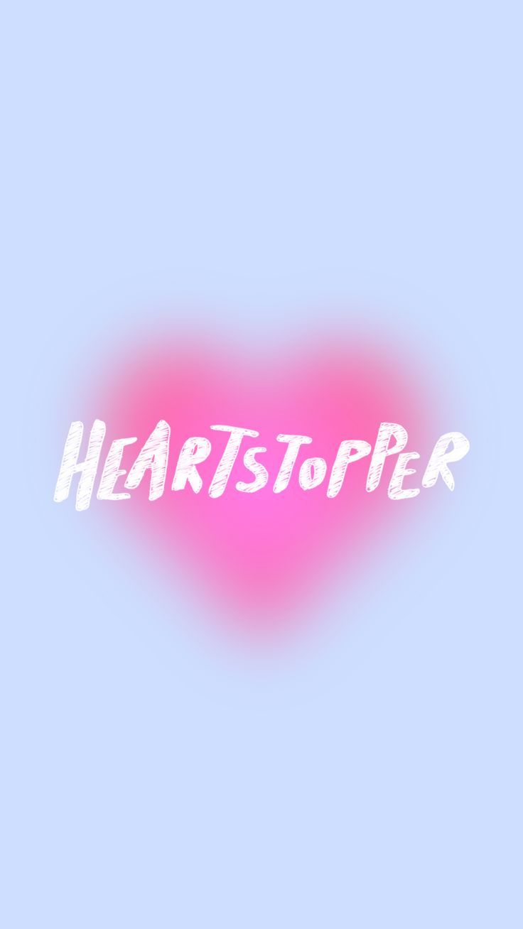 the word heartstopper written in white on a pink heart