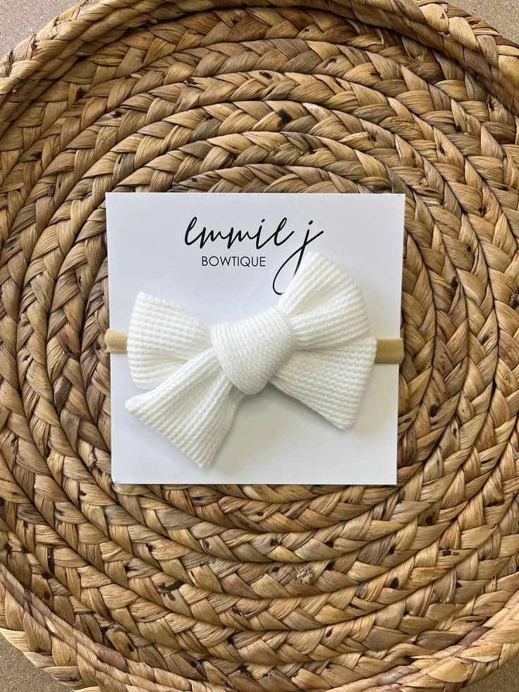 Large Pinwheel Bow, White Waffle Knit Bow, White Bow, Baby Bow, Baby Headband, Girl Hair Accessories, Pinwheel Bow - Etsy White Adjustable Bow With Butterfly Knot, White Butterfly Knot Hair Accessories For Gift, White Headband With Bow Tie, White Bow Tie Headband, White Bow Hair Accessory For Gift, White Bow Tie Hair Accessories As A Gift, White Bow Hair Accessories For Gifts, White Bow Tie Hair Accessories Gift, White Bow Hair Accessories As Gift