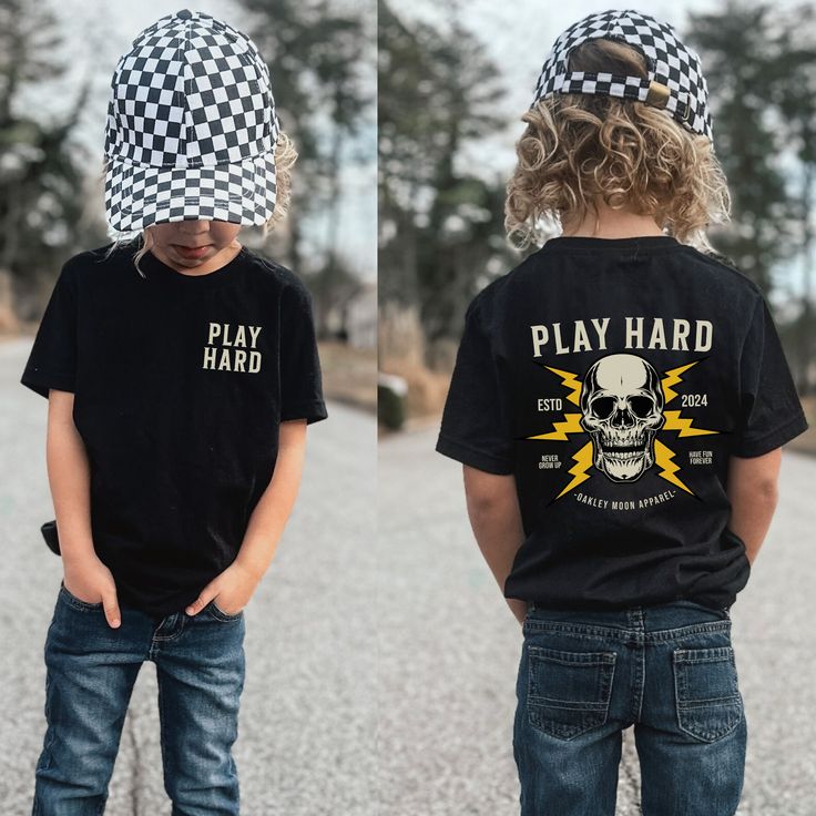 ✨ Printed in the USA  This t-shirt is unisex so it is not form fitting. This shirt is so soft and comfortable. The design is printed using direct to garment printing not vinyl so you don't have to worry about peeling.  🖤 TODDLER T-SHIRT SIZES 🖤 2T :: Age: 1-2y | Chest width: 12 in. | Length: 13.5 in. 3T :: Age: 2-3y | Chest width: 12.5 in. | Length: 15 in. 4T :: Age: 3-4y | Chest width: 13 in. | Length: 16 in. 5T :: Age: 4-5y | Chest width: 13.5 in. | Length: 17 in. 🤍 WASHING DETAILS ✨ Machine wash cold, inside-out, gentle cycle ✨ Wash with mild detergent and similar colors ✨ Tumble dry low or hang-dry ✨ Do not bleach or fabric softeners ✨ Do not iron directly onto the design ✨ Do not dry clean 🤍 PRODUCTION AND SHIPPING ✨Each shirt is made to order ✨Production time is 2-6 business days Black Hip Hop Top With Skull Print, Black Skull Print Hip Hop Top, Unisex Cotton T-shirt With Skull Print, Punk Style Pre-shrunk Short Sleeve Shirt, Hip Hop Skull Print T-shirt For Streetwear, Hip Hop Crew Neck Top For Skateboarding, Band Merch Graphic Print Tops For Skateboarding, Edgy Cotton T-shirt With Skull Print, Hip Hop Tops With Letter Print For Skateboarding