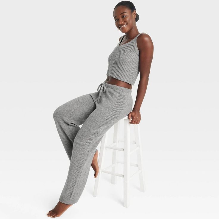 Refresh your knitwear with these Adaptive Sweater Wide-Leg Pants from Auden™. Wide leg openings can make it easier to get dressed and allow for access to leg braces among other things. Adjustable waist with drawstring tightens and loosens to your desired fit. These full-length pants feature a cozy sweater-knit pattern in a solid shade and a patch pocket at the back. Made from a jersey fabric blend, these regular-fit pants can be paired with a sweater tank top and sneakers for casual chic style o Full Length Knit Lounge Pants, Knit Bottoms For Lounging, Knit Full-length Pants For Loungewear, Knit Full-length Lounge Pants, Full Length Knit Bottoms For Loungewear, Knit Full Length Bottoms For Loungewear, Comfortable Knit Loungewear Bottoms, Comfortable Knit Lounging Bottoms, Cozy Knit Loungewear Bottoms