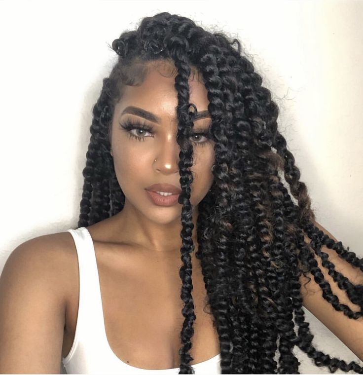 Cabello Afro Natural, Passion Twists, Long Box Braids, Twist Braid Hairstyles, Box Braids Styling, Ribbon Hairstyle, Pinterest Hair, Girls Hairstyles Braids, Girls Braids