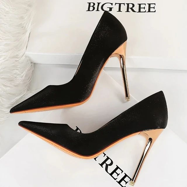 Satin Cloth Pumps Stiletto High Heels  Women Pump SizeFoot Length ( cm )222323.52824.52525.5262626.52727.528EU/CN Size34353637383940414243444546US Size44.5567899.51010.51111.512Note 1:Size tag of the shoes show Chinese size,which are not the European size.but they are exactly the same length as the European size which you ordered.Note 2:Colors on your computer monitor may differ slightly from actual product colors,It depend on your monitor settings. Wedding Shoes Women, Wedding Toes, Heels Wedding Shoes, Gold Stilettos, Heels Wedding, Wedding Shoes Heels, Satin Pumps, Womens Wedding Shoes, Wedding Heels