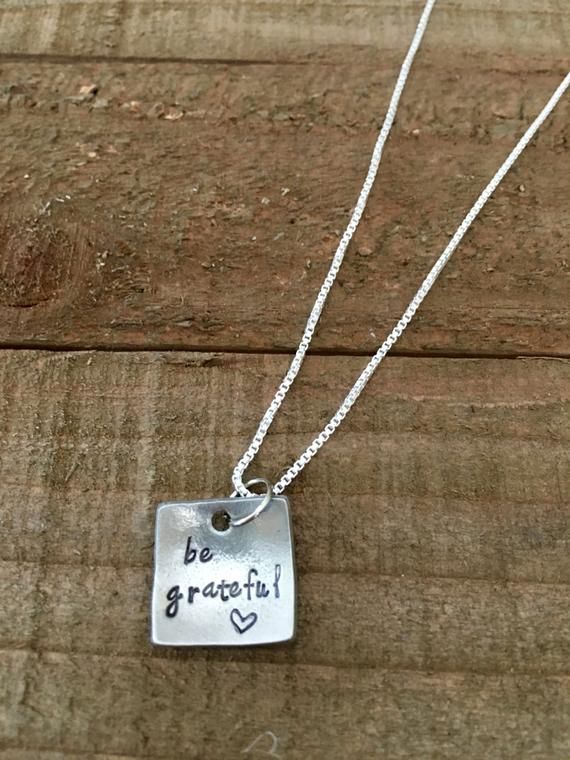 Being Grateful, See The Good, Hand Stamped Necklace, Gift For Family, Each Day, Gift Necklace, Hand Stamped, Pendant Necklaces, Family Friends