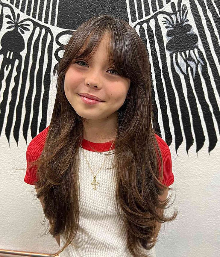 50+ Cutest Little Girls Hairstyles for School in 2023 Girls Haircuts With Layers, العصور الوسطى, Girls Cuts, Cute Haircuts, Girl Haircut, Kids Hair Cuts, Girl Haircuts, Long Hair With Bangs, Haircuts For Long Hair