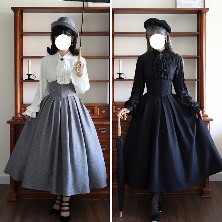 A classic corset skirt, cavalier blouse, and short cape for a classy lady. It features a high-waisted silhouette with a strong presence, and the fluffy skirt part gives it an elegant atmosphere. Try pairing it with a cavalier blouse with a bust. 
 
 

 

 
 
 Item 
 
 Skirt (black/gray) 
 Blouse (black, white, red, navy) *With chest decoration 
 Cape (black/gray) 
 
 
 Size 
 
 
 Skirt 
 
 S size 
 
 Total length: 87cm (*waist part: 11cm) 
 Waist: 58-72cm 
 
 M size 
 
 Total length: 87cm (*wais Fluffy Skirt, Corset Skirt, Grey Blouse, Gray Skirt, Black White Red, Red Blouses, Free Size, Classy Women, Black Blouse