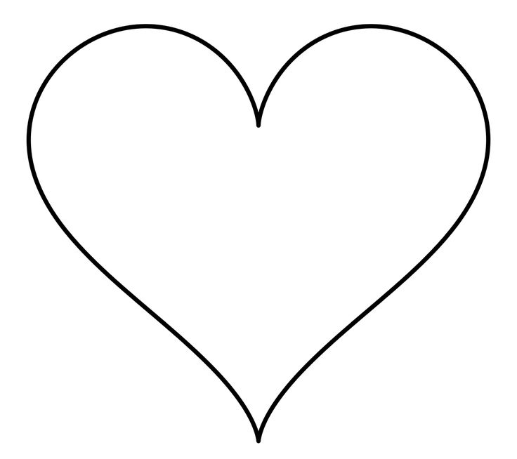 a black and white heart shaped outline