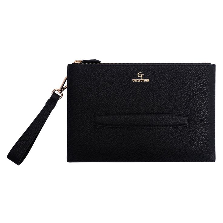 "This clutch bag combines the timeless elegance of black leather with exquisite golden details, making it a versatile accessory suitable for various occasions. 🏷️ DETAILS: * Made of 100% Genuine Leather * Handmade with Unique Design * Material: Genuine leather * Color: Black * Metal: Stainless steel - Gold plated * Delivered in Presentation Box * Size: 28 x 18 cm 💼 Organized Elegance: Keep your essentials organized and within reach. The clutch's thoughtfully designed compartments make it easy to access what you need, when you need it. 🎁 The Perfect Gift: Whether it's a birthday celebration or a special occasion, this clutch is a sophisticated and thoughtful gift that adds a touch of luxury to everyday life. 🌟 Elevate Your Style: Carry your essentials in sophistication and confidence. O Luxury Black Pouch With Zipper Closure, Elegant Pouch Wallets With Card Slots, Formal Clutch Pouch With Card Slots, Luxury Black Clutch For Daily Use, Elegant Business Bags With Coin Pocket, Elegant Rectangular Pouch With Card Slots, Formal Pouch With Card Slots, Formal Black Shoulder Bag With Card Slots, Black Pouch With Coin Pocket For Daily Use