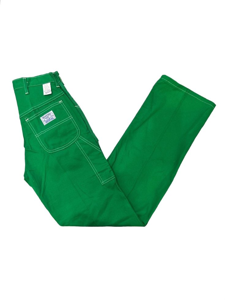 "80s wrangler carpenter pants. kelly green. straight leg. 13\" waist laid flat. 12\" rise. 33.5\" inseam. 9\" leg opening. in excellent, unworn condition. made in USA. legit. legitbabes.etsy.com legitbabes on instagram" Fitted Green Pants With Five Pockets, Fitted Green Wide-leg Jeans, Retro Straight Leg Spring Cargo Pants, Retro Straight Leg Pants With Relaxed Fit, Fitted Green Cargo Pants For Streetwear, Green Relaxed Fit Mid-rise Pants, Green Mid-rise Relaxed Fit Pants, Fitted Green Cargo Pants With Belt Loops, Fitted Green Pants With Hip Pockets