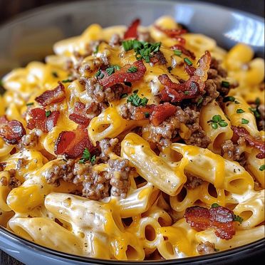 Loaded Bacon Cheeseburger Pasta combines savory beef, crispy bacon, and cheddar cheese for a comforting meal. Try it tonight! Refrigerator Pickled Vegetables, Baked Feta With Olives, Feta With Olives, Bacon Cheeseburger Pasta, Pickled Vegetables Recipe, Cheeseburger Pasta, Baked Feta, Cheeseburger Casserole, Pasta Dinner Recipes