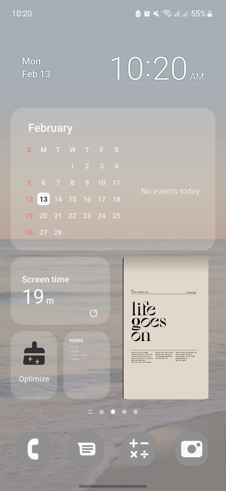 Homescreen android Samsung Tablet Aesthetic Homescreen, Phone Layout Ideas Android Samsung, Aesthetic Android Organization, Aesthetic Phone Layout Android, Samsung S23 Aesthetic, Samsung Phone Organization, Samsung Phone Organization Ideas, Samsung Themes Aesthetic, Android Home Screen Ideas