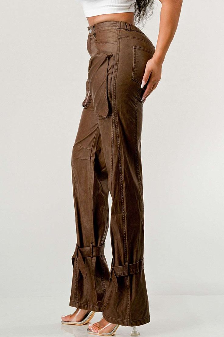 Your wardrobe needs these Athina PU Brown Cargo Pants, a perfect blend of contemporary style and practical design. Crafted from high-quality PU material, these pants are a versatile addition that seamlessly fuses fashion with functionality, complete with thoughtful zipper pocket details. Elevate your style and functionality with Athina PU Brown Cargo Pants. Crafted from high-quality PU material, these pants offer a contemporary look and practical design. Experience the convenience of thoughtful Brown Cargo Pants, Pants Large, Practical Design, Tonga, Jumpsuit Fashion, Zambia, Papua New Guinea, Medium Brown, Mozambique