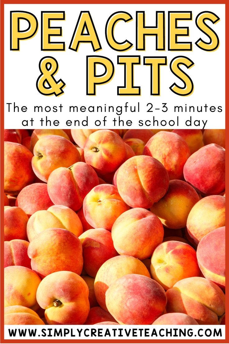 peaches and pitts are featured in this postcard for the school's teachers