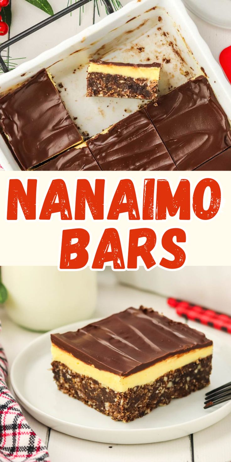 nanaimo bars Canadian Desserts, Nanaimo Bars Recipe, Custard Buttercream, Chocolate Fridge Cake, Nanaimo Bar Recipe, Canadian Dessert, Canadian Recipes, Canadian Christmas, Canadian Cuisine