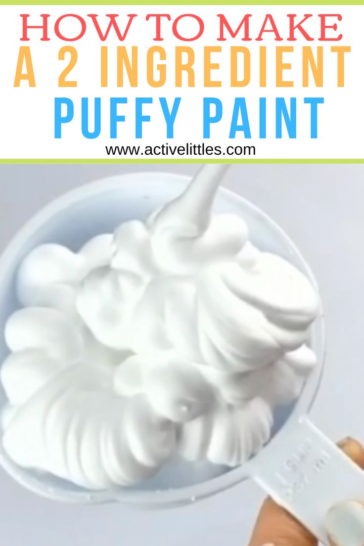 how to make a 2 ingredient puffy paint