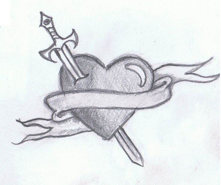 Tat Drawings, Cool Heart Drawings, Disney Pencil Drawings, Easy Skull Drawings, Heart Drawings, Pencil Drawing Images, Key Tattoo, Cool Tattoo, Easy Love Drawings