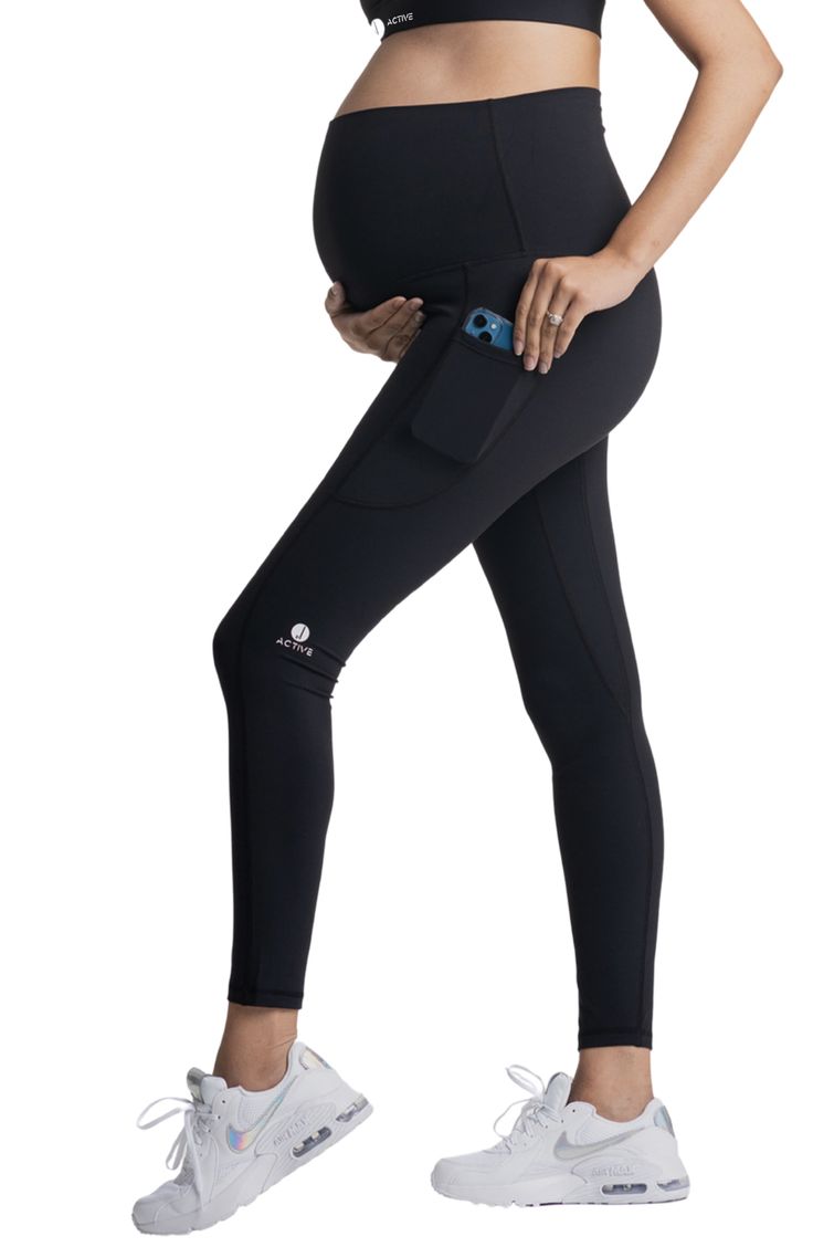 With a high waist and four-way-stretch fabric, these breathable leggings are designed to boost your workout pre- and post- pregnancy. Sweat-wicking technology only enhances their athletic appeal. Four-way-stretch fabric 78% nylon, 22% spandex Machine wash, line dry Imported Black Owned and Founded Functional Snug Fit Yoga Pants For Gym, Snug Fit Functional Yoga Pants For Gym, Functional Snug Fit Yoga Pants For Training, Functional Fitted Yoga Pants For Gym, Functional Snug Fit Moisture-wicking Yoga Pants, Functional Leggings With Contoured Waistband For Training, Functional Tights For Workout With Snug Fit, Functional Snug Fit Workout Tights, Snug Fit Moisture-wicking Leggings For Running