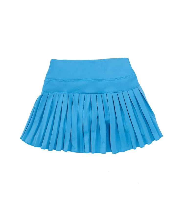 From GB Girls, this skirt features:Solid fabricMid-risepull-on styling Mini lengthBuilt-in shortsPleated detailingAthleisure silhouetteRounded hemlinepolyester/spandexMachine wash/tumble dryImported. Preppy Clothes Board, Bright Blue Clothes, Golden Hinge Skirt, Preppy Usernames, Cute Preppy Clothes, Preppy Skirts, Preppy Shopping, Cute Tennis Outfit, Preppy Wishlist