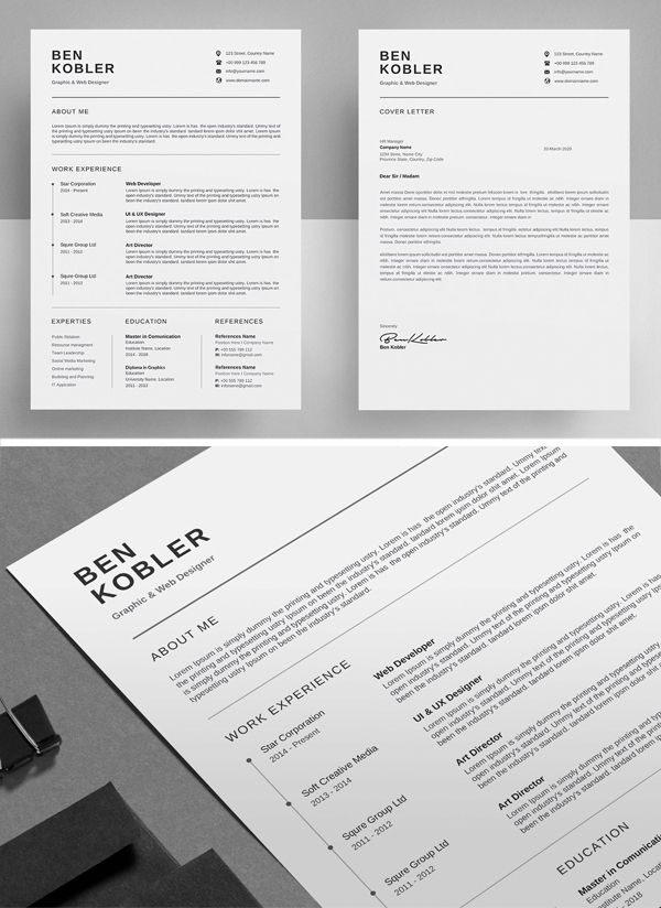 two different resumes on top of each other, one in black and the other in white