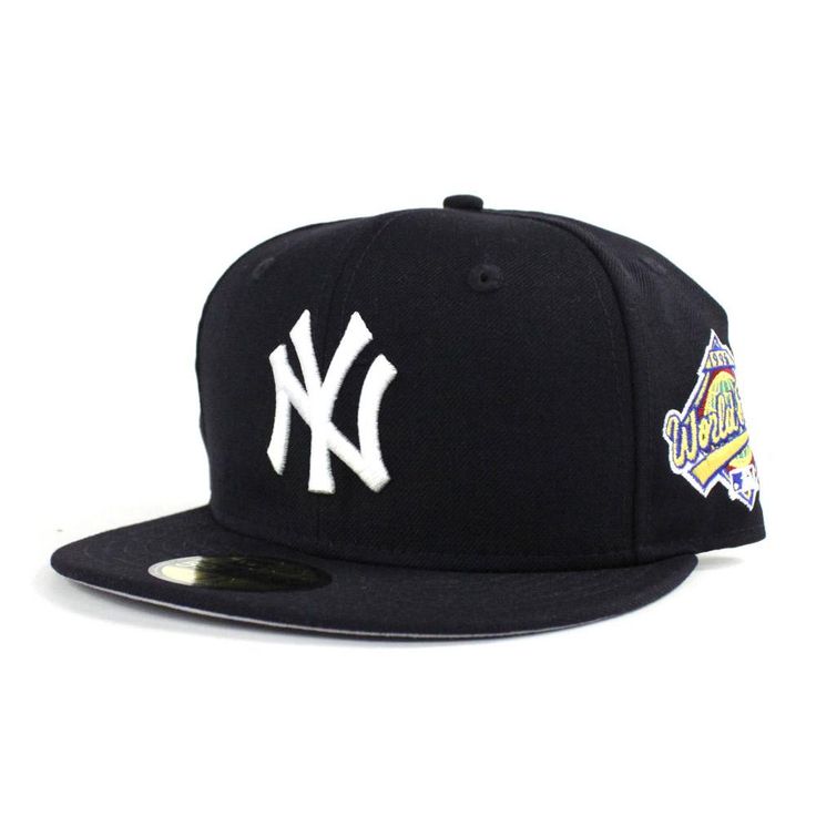 The New York Yankees New Era 59Fifty Fitted Hats with the 1996 World Series side patch and gray under brim is a classic! As you know New Era fitted Caaps with World Series Sidepatches sell out fast! Get yours before their all gone! New Era Fitted, New Era Cap, New Era 59fifty, Fitted Caps, Sell Out, World Series, Jordans Sneakers, New York Yankees, Fitted Hats