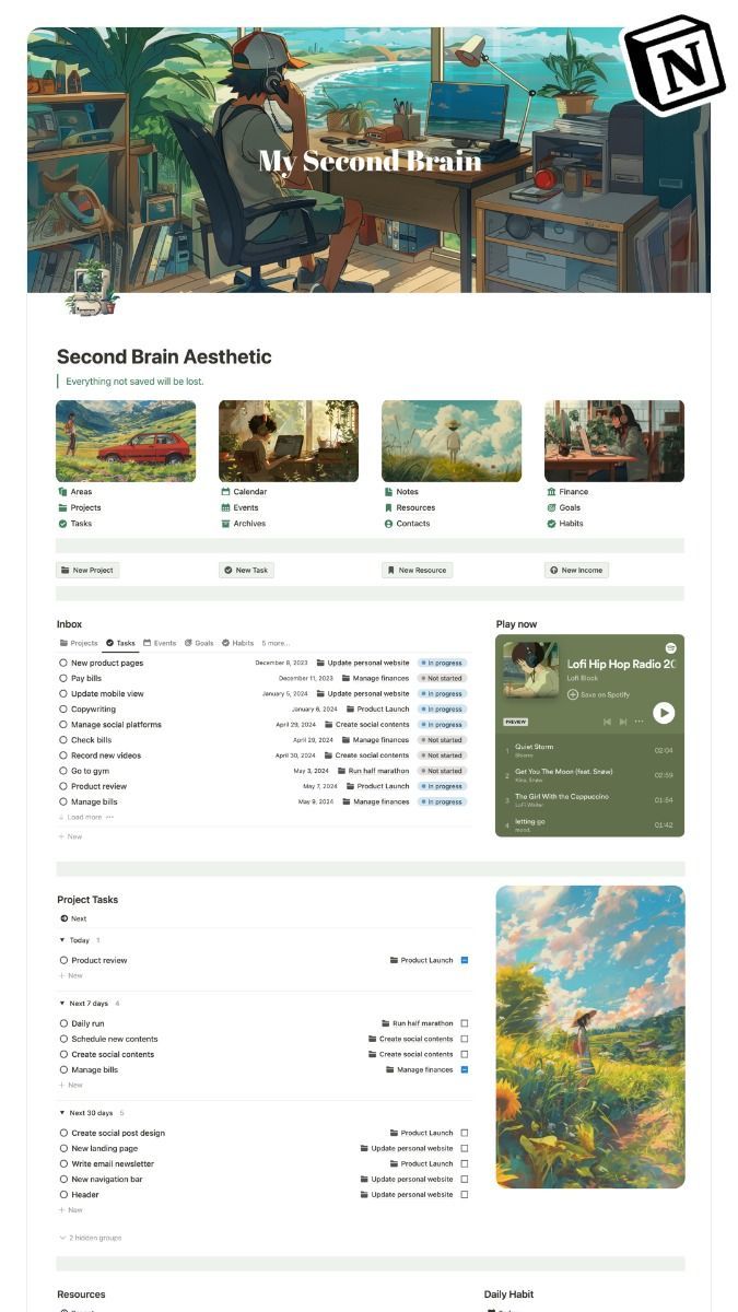 Aesthetic Notion Dashboard Aesthetic Notion Mobile, Notion Cover Fitness, Notion Blog Template, Notion Home Page Aesthetic, Notion Setup Aesthetic, Genshin Notion, Notion Beginner, Notion Dashboard Ideas Aesthetic, Pretty Notion