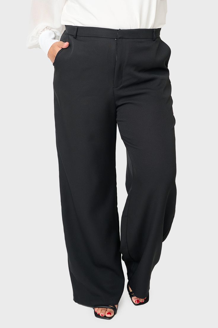 Get the casual work pant you’ve always wanted, style it with any top and wear these trousers to any and all occasions. Created in collaboration with Lindsey of The Motherchic. 96% Polyester | 4% Spandex Delicate Wash Cycle, Dry Flat. Inseam 31"; Front Rise 11"; Back Rise 15 1/4" (size small) Nattalie is 5'9 and wearing XXSCrystal is 5'9 and wearing size XS Black Mid-rise Pants With Zipper Closure, Black Stretch Pull-on Dress Pants, Black Pants With 4-way Stretch And 5-inch Inseam, Casual Work Pants, Casual Work, Be Prepared, Work Pants, Work Casual, Size 16