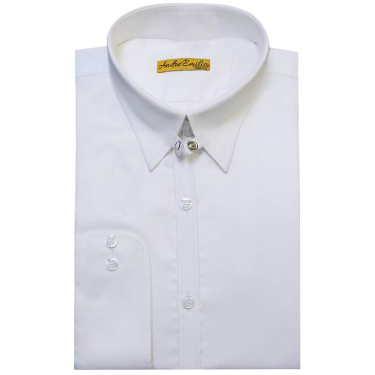 Classic Workwear Shirt With Collar, Luxury White Button-up Dress Shirt, Luxury Fitted Collared Dress Shirt, Formal White Custom Fit Shirt, Classic Fitted Formal Tops, Classic Collared Office Shirt, Classic White Shirt With Buttons, White Dress Shirt With Placket For Formal Events, Classic White Business Casual Shirt