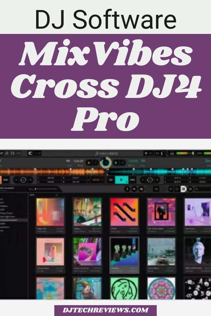 the cover of dj software's mix vibes cross - dip pro, which includes multiple