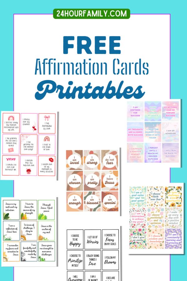 the free printables for affirmation cards