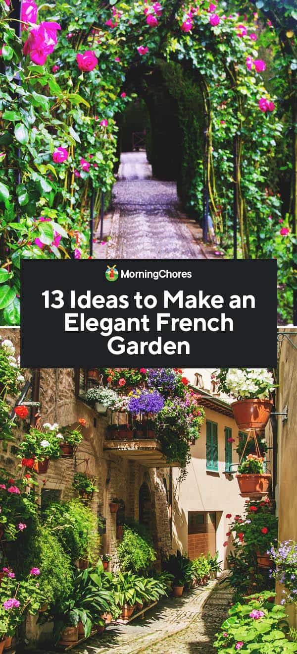 the cover of 13 ideas to make an elegran - french garden by monicaroses