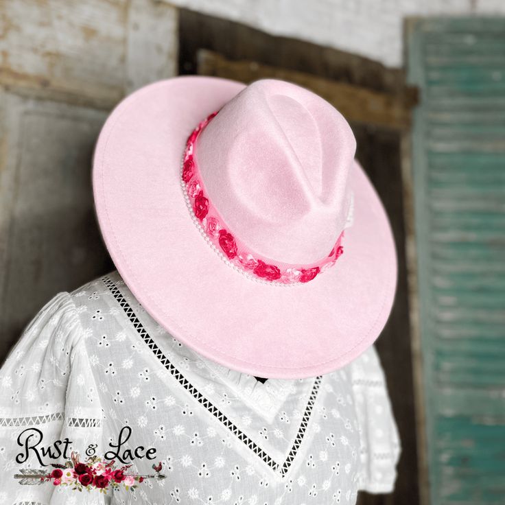 Pretty in Pink Fedora Hat Add a touch of boho-chic to any outfit with our Pretty in Pink Fedora Hat. Featuring a gorgeous floral strap and unique design, this hat is the perfect addition to your country casual or concert season looks. One size fits all. (You'll be turning heads, trust us!) Pink Bohemian Sun Hat For Kentucky Derby, Bohemian Pink Sun Hat For Kentucky Derby, Pink Adjustable Hat Bands For Summer, Summer Fedora Felt Hat, One Size Fits Most, Bohemian Fitted Hat Bands For Vacation, Fitted Fedora For Kentucky Derby Festival, Pink Summer Hats For Music Festival, Bohemian Pink Hat Band For Kentucky Derby, Bohemian Pink Hat Band For Beach