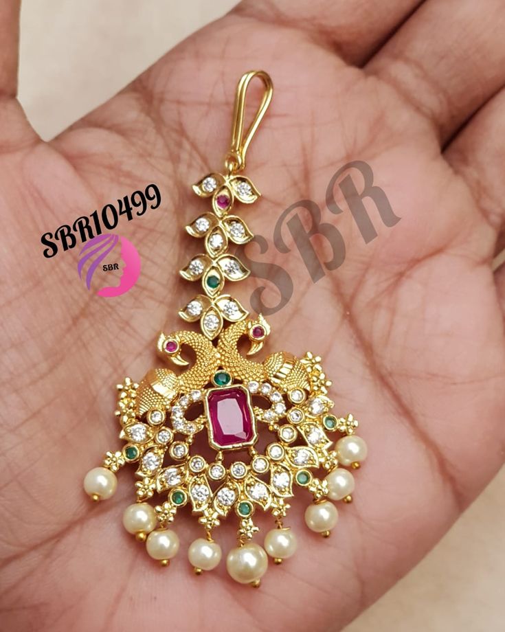 One Gram Gold Jewelry Collection for Diwali - Indian Jewelry Designs Papad Billa Designs Gold, Papadabilla Designs, Papadibilla Designs Gold, Papidi Billa Gold Designs For Bride, Papidibilla Designs Gold, Tikka Jewelry Indian Gold, Papidi Billa Gold Designs, Papidi Billa, Beautiful Gold Earrings