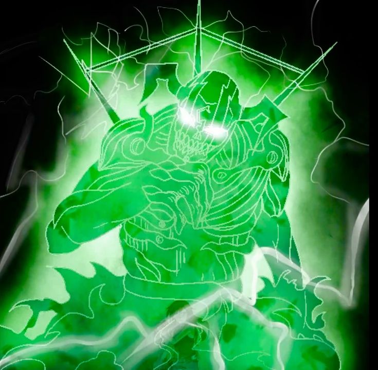 the green lantern is glowing in the dark