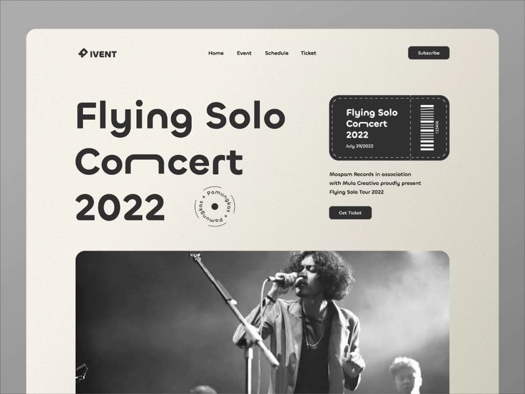 an image of a concert website design