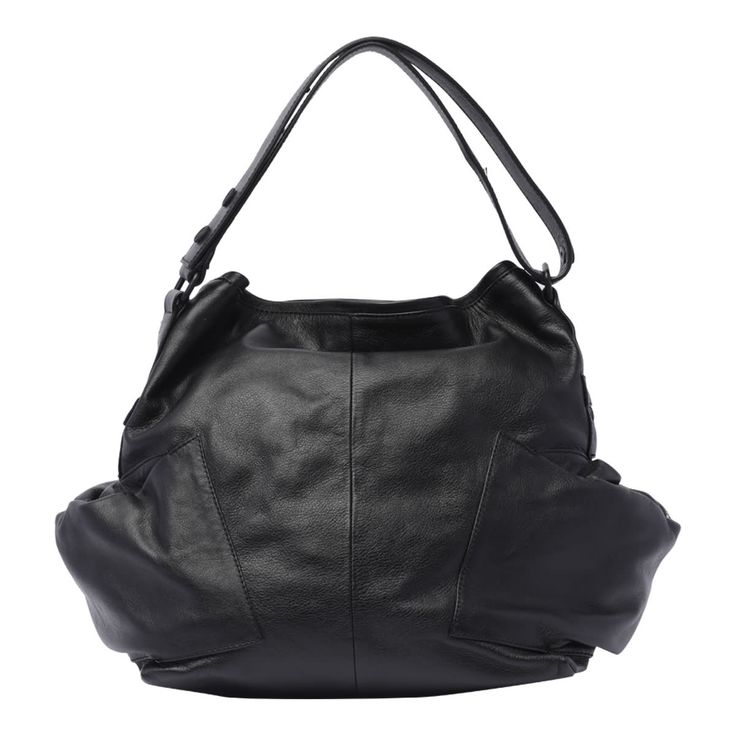 Vic Matie' black shoulder bag, clip closure, inner zipped pocket, 2 open pockets, 4 external zipped pockets, adaptable strapComposition: 100% Calf Leather Chloe Purses, Saint Laurent Shoes, Black Shoulder Bag, Italian Luxury, Sneaker Wedge, Designer Sneakers, High End Fashion, Online Bags, Manolo Blahnik