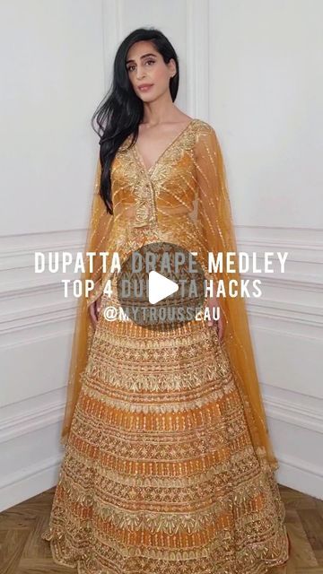 Dupatta Into Cape, Dupatta Draping On Sharara, Cape Dupatta Lehenga, One Shoulder Dupatta Drape, Dupatta Draping With Lehenga, Cape Style Dupatta Draping, Duppattas Drape Style, Silk Dupatta Draping Styles, Lengha Dupatta Draping Style