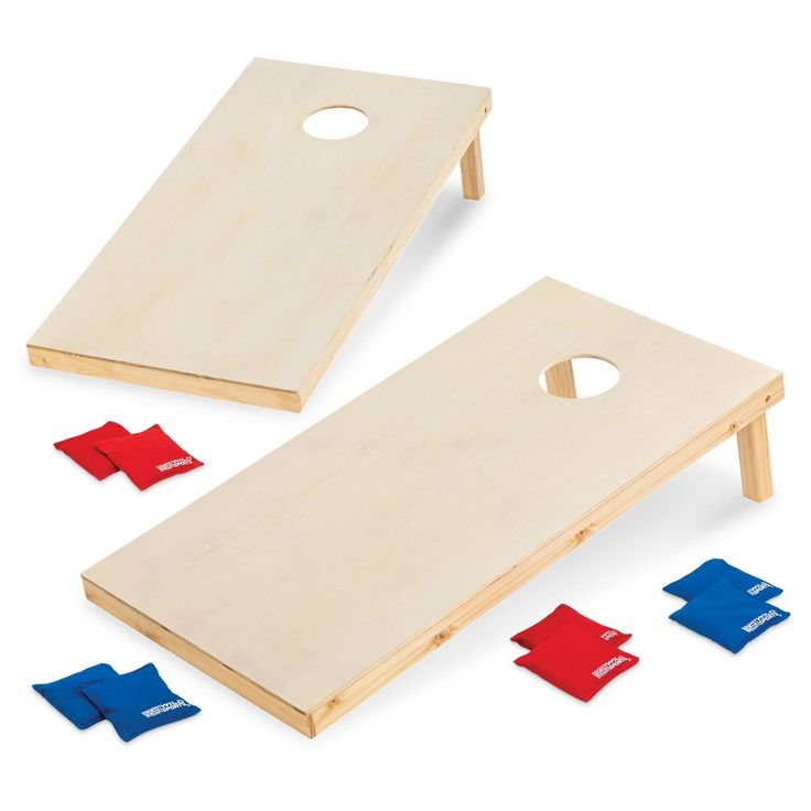 two pieces of wood with different colors on them and one piece missing from the board